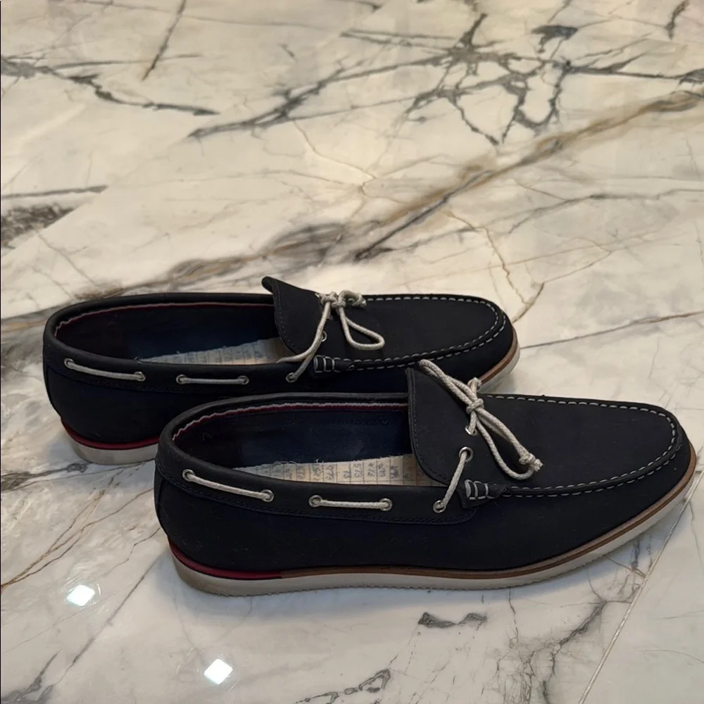 MODERN FICTION TAHOMA Lightweight Suede Boat MEN S SHOES NAVY COLOR Size 12